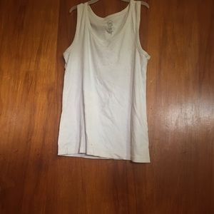 Plain white tank top